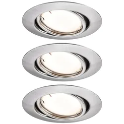 Paulmann LED Einbauleuchte Smart Home Zigbee 3.0 Base Coin Basisset schwenkbar  rund 90mm 20° Coin 3x4,9W 3x430lm 230V dimmbar 3000K Eisen gebürstet