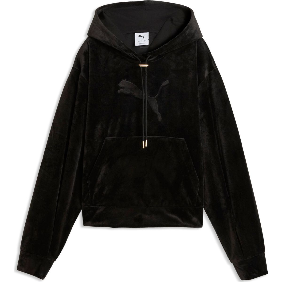 Puma Essentials Elevated Standard Velour Hoodie puma black (01) S 694020-01-S