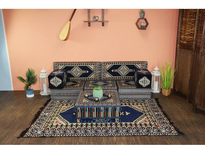CaddeBuy Sofa Arabisches Sofa, Orientalische Sitzkissen, Bodensofa, Sitzecke, 12 Teile