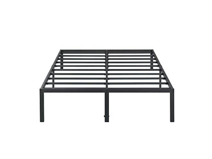 Olee sleep 45cm Stabiler Stahlbett / Stahl-Lattenrost / Anti-Rutsch-Unterstützung / Matratzenunterbau / Metallbett / Bettrahmen / Bett / 90 x 200cm / Twin / Schwarz / Metall