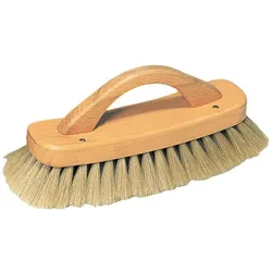 Bürstenhaus Redecker Schuh-Glanzbürste mit Griff helles Rosshhaar, Schuhbürste, Braun