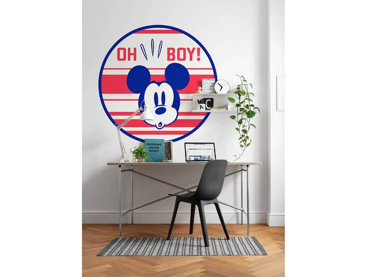Papier peint Mickey Oh Boy Ø 125cm Multicolore