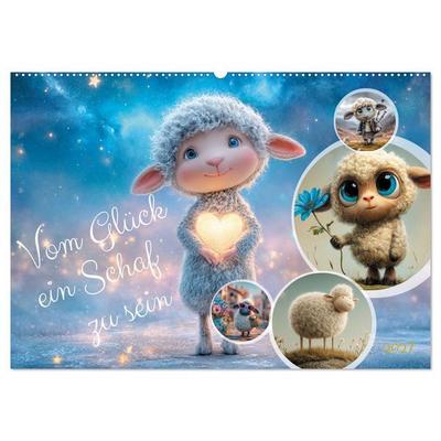 Vom Glück ein Schaf zu sein (Wandkalender 2027 DIN A2 quer), CALVENDO Monatskalender