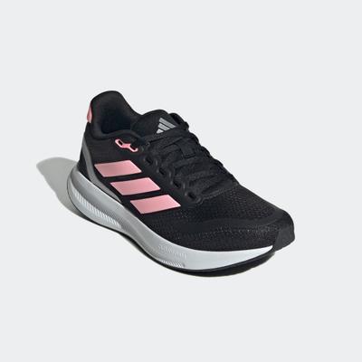 Laufschuh ADIDAS SPORTSWEAR "RUNFALCON 5", Kinder, Gr. 39, schwarz (core schwarz, pink spark, silber metallic), Synthetik, Textil, Schuhe Laufschuh