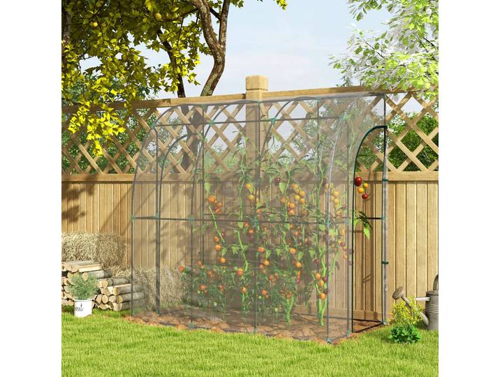 Outsunny Serre Adossée PVC Transparent 214x118x212 cm
