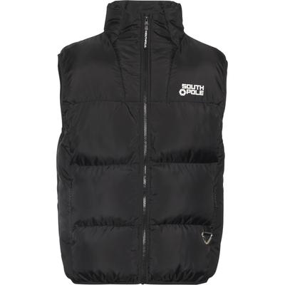 Steppweste SOUTHPOLE "Southpole Herren PM233-017-1 SP Bubble Vest 1.0", Herren, Gr. M, schwarz, 100% Polyester, Westen Steppweste