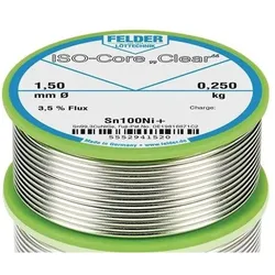 Felder Lötdraht ISO-Core® Clear 1,5mm 250g Sn100Ni+