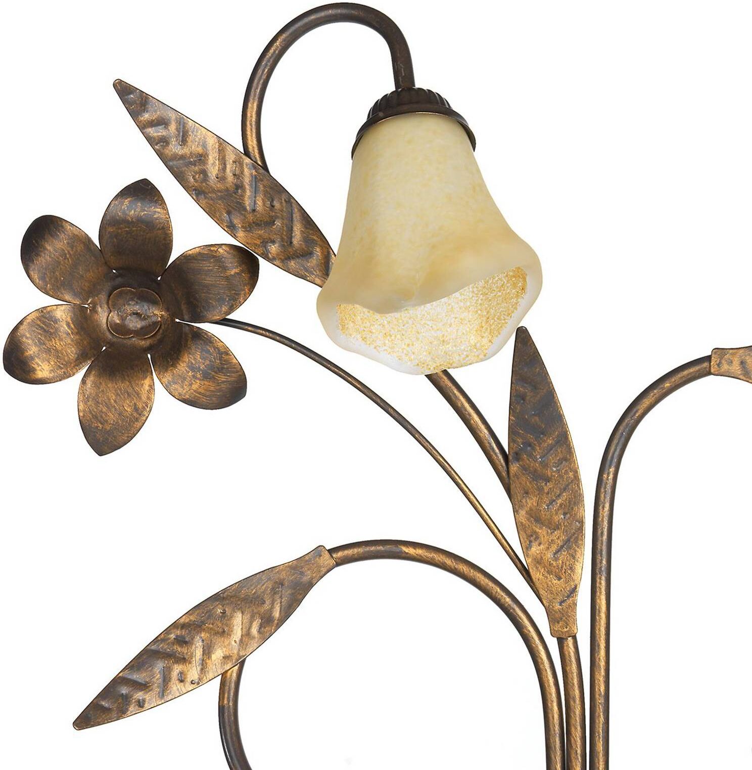 Wandlampe Alga ONLI, dimmbar, bronze / altmessing, für Wohn- / Esszimmer, Metall, Florentiner, Wandleuchte, Wandlampe Innen