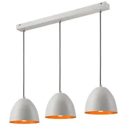 Bioledex Junges Wohnen Esstischlampe 3x E27 weiß Metall mit Textil Kabel
