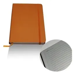 SMARTD Notizbuch 21,5x14,5cm Halbleder Orange 116 Blatt