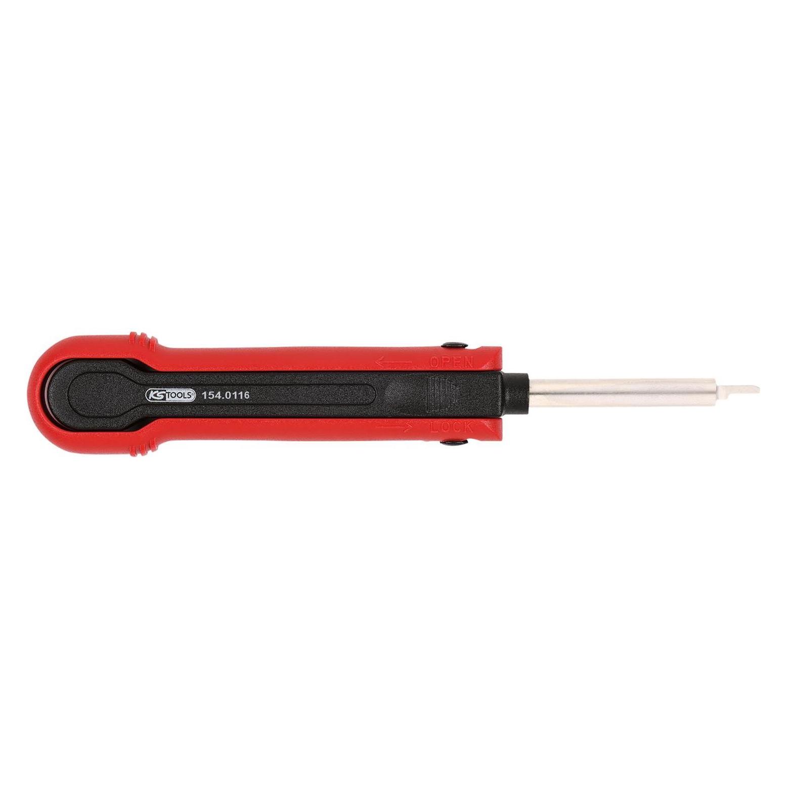 KS Tools Werkzeuge-Maschinen GmbH Kabel-Entriegelungswerkzeug für Flachsteckhülsen 1,2 mm (151 mm) (154.0116)