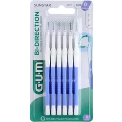 GUM BI-DIRECTION Interdentalb.0,6 mm hellblau 6 St