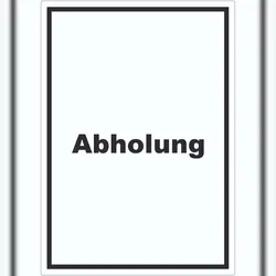 HB-Druck Abholung Aufkleber mit Text Post hochkant A2 (420x594mm)