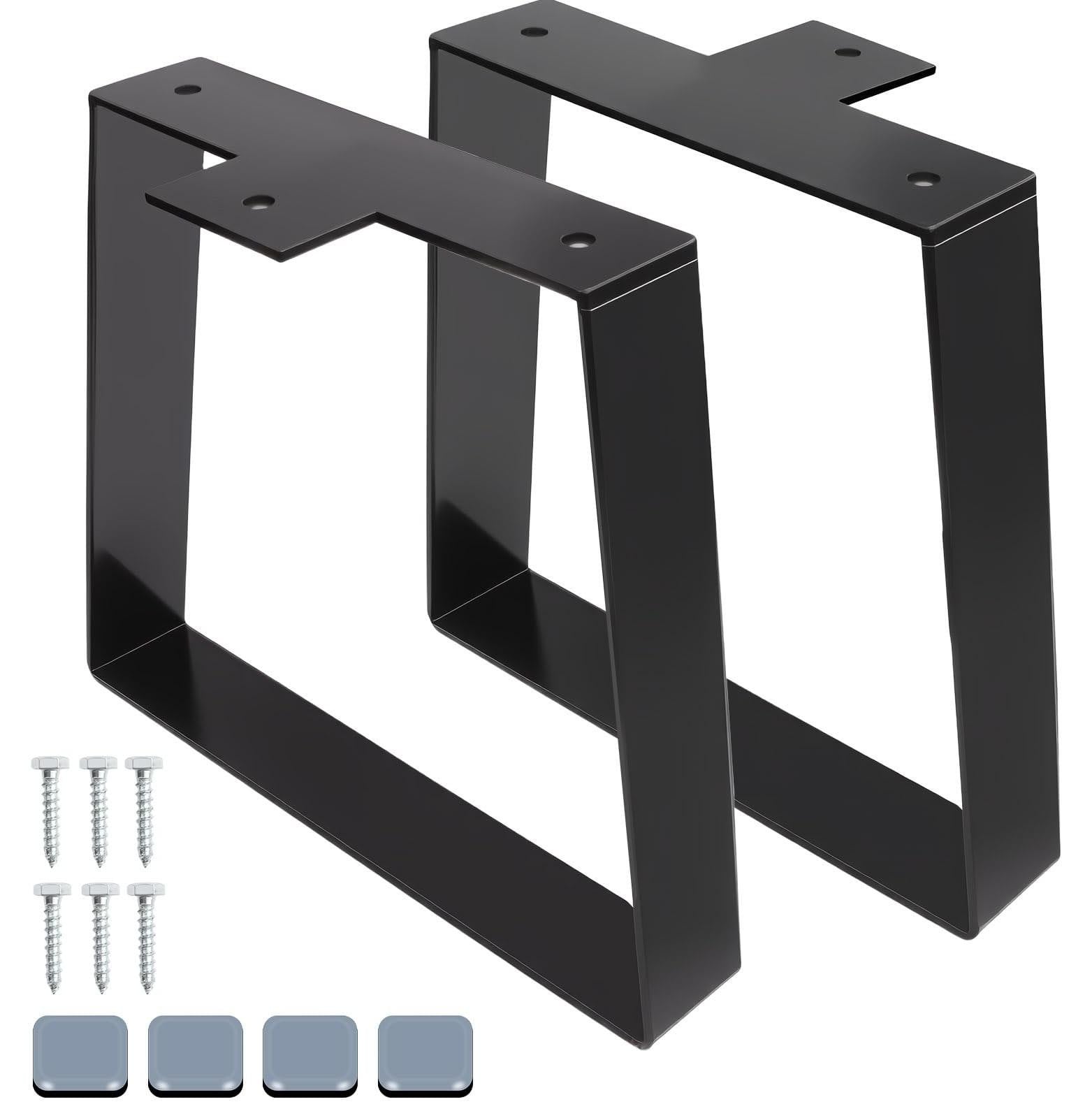 Set van 2 Trapezium Tafelpoten met Schroeven en Voetmatten