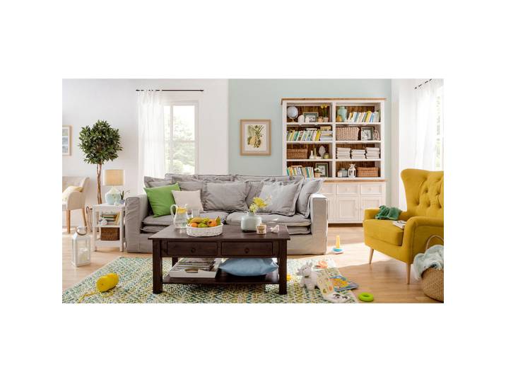 P & B 3-Sitzer-Sofa Stella, Hellgrau, Kunststoff, 4-Sitzer, 238x90x119 cm, Wohnzimmer, Sofas & Couches, Sofas, 3-Sitzer Sofas