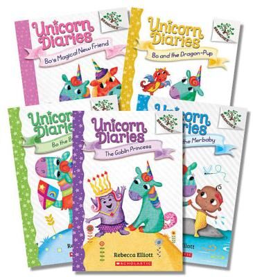 Branches Readers Unicorn Diaries Collection #1-8 (paperback) - by Rebecca Elliott