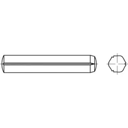 DIN 1473 - Stahl blank - 6x70 - Zylinderkerbstifte