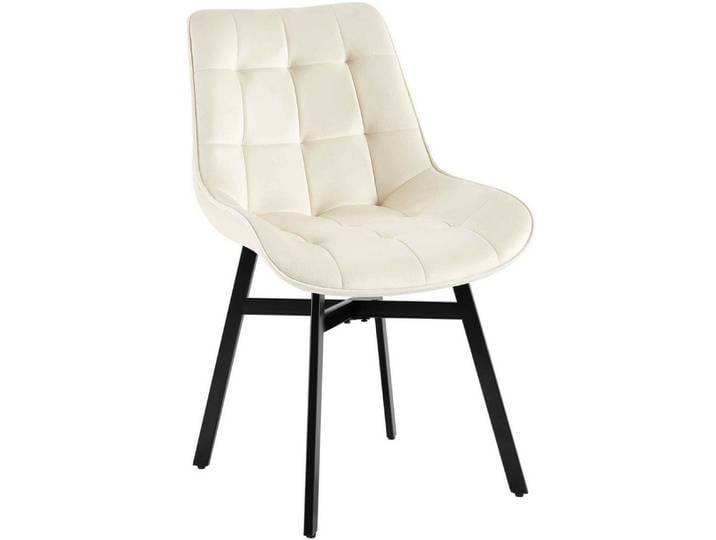 furnicato Esszimmerstuhl Colby 83x54x61 cm creme (1 St)