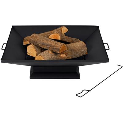 Feuerstelle TEPRO "Penfield", schwarz, B:91cm H:17,65cm L:80cm, Stahl, Feuerkörbe, BxLxH: 91x80x17,5 cm