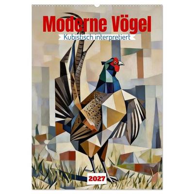 Moderne Vögel (Wandkalender 2027 DIN A2 hoch), CALVENDO Monatskalender