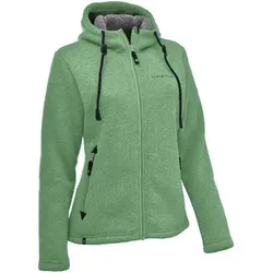 MAUL Damen Chieming Strickfeecejacke+Kapuze, Größe 36 in Grün 16
