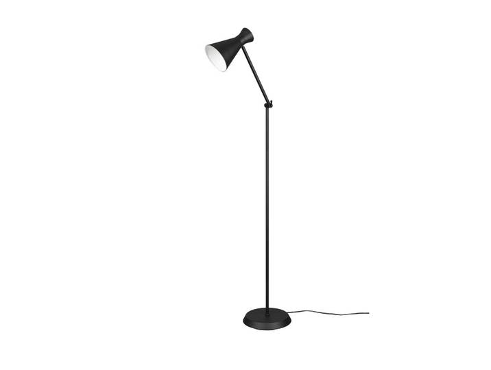 Stehleuchte Enzo, Schwarz, Metall, 25x150x48.8 cm, Lampen & Leuchten, Innenbeleuchtung, Stehlampen, Stehlampen