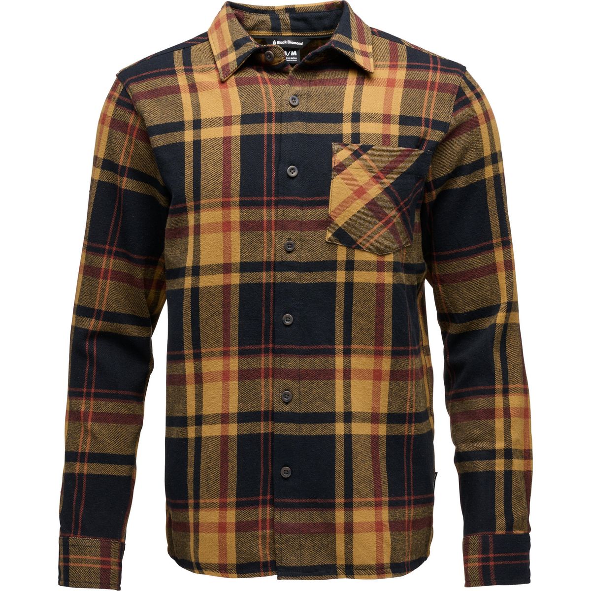 Black Diamond M Project Flannel black-flax plaid (9623) MED AP7440639623MED1