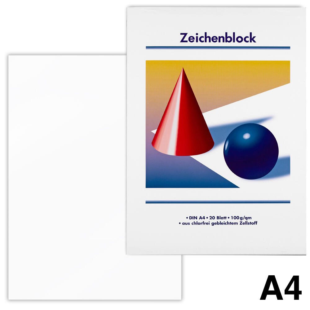 neutral Zeichenblöcke DIN A4 20 Blatt 26148