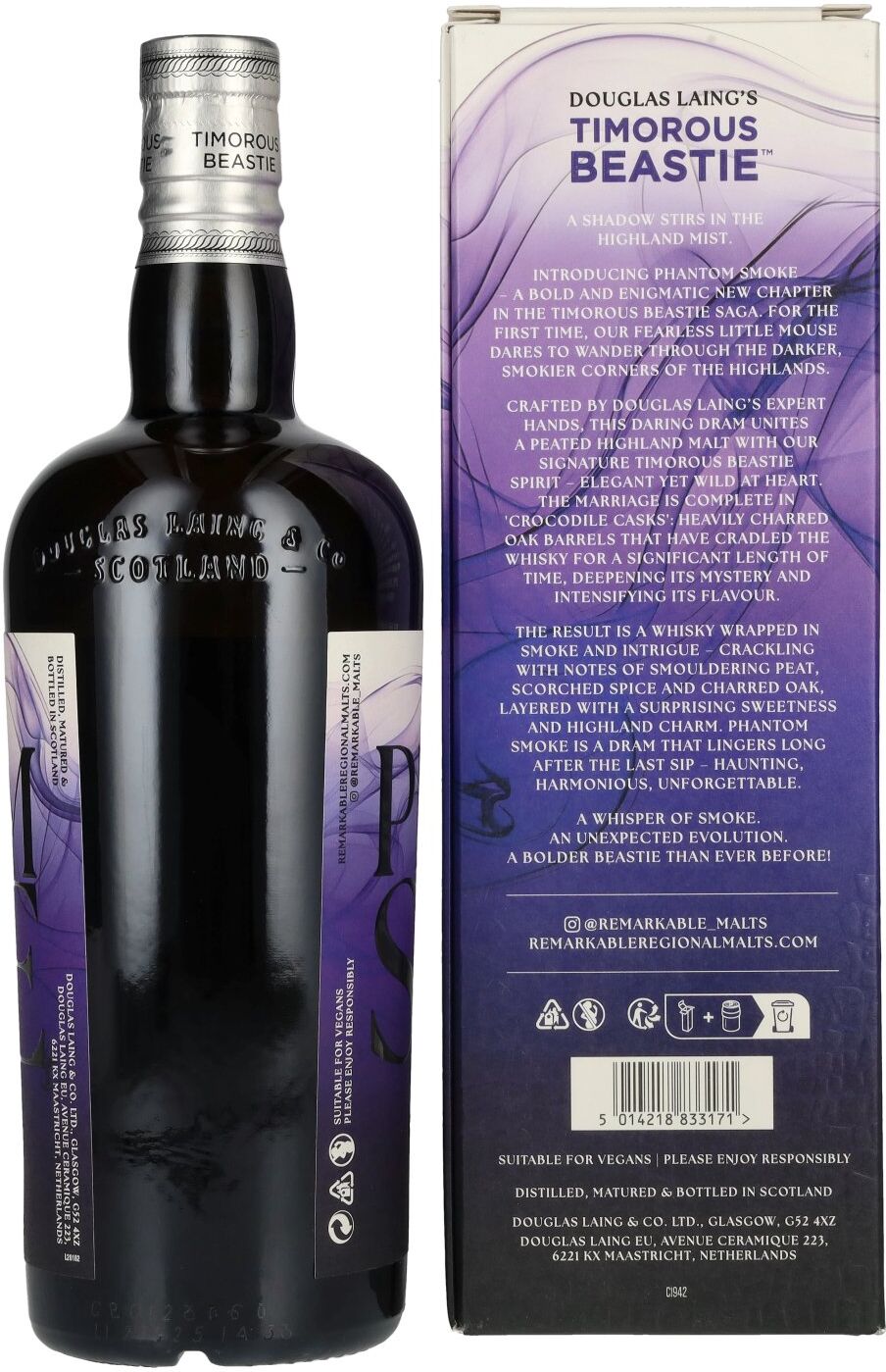 Douglas Laing & Co. Douglas Laing TIMOROUS BEASTIE Phantom Smoke Charred Crocodile Casks Limited Edition 54,2% Vol. 0,7l in Geschenkbox
