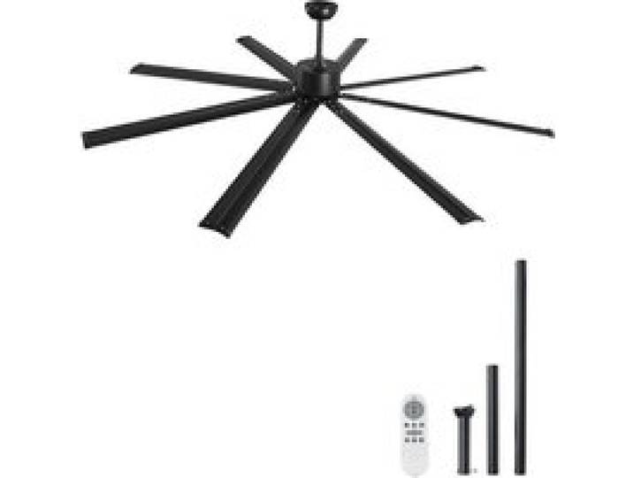 Ventilateur de Plafond - DUOKU - FR25052NL-84 - 6 Vitesses - 8 Pales en Aluminium - Moteur Réversible