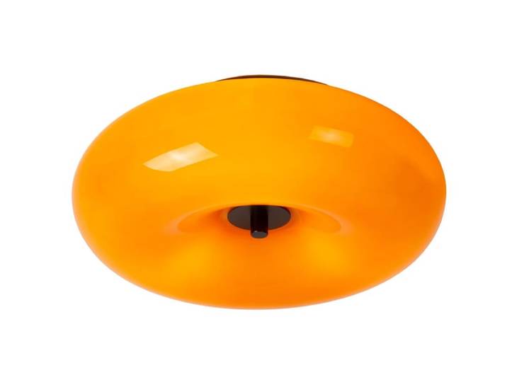 Plafonnier verre 3 lumière orange
