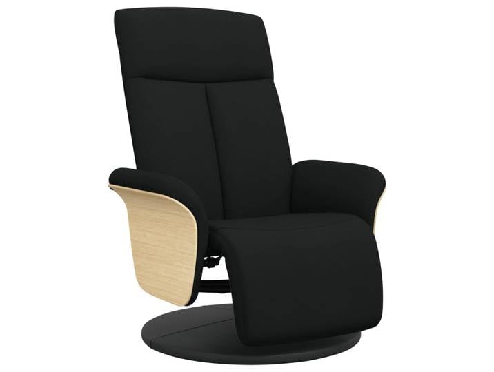 vidaXL Fauteuil relax avec repose-pieds Noir Tissu