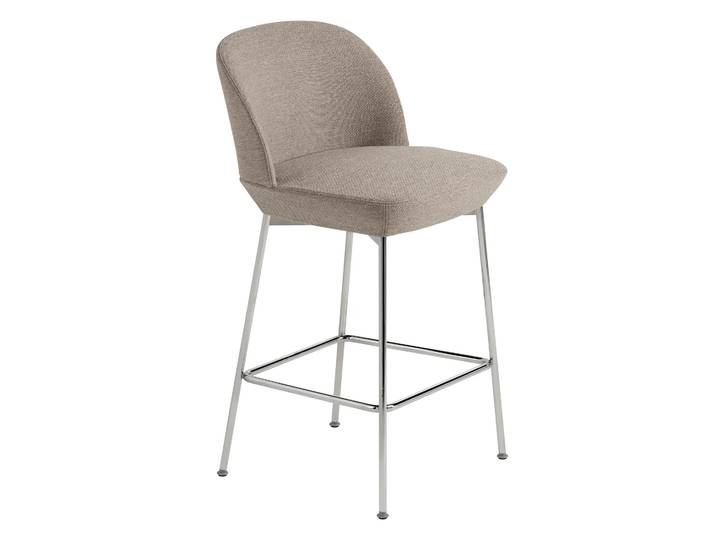 Muuto Oslo Counter Barhocker verchromte Beine Ocean 32