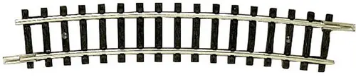 Fleischmann 22225 N Gleis (ohne Bettung) Gebogenes Gleis 15° 329mm 12St.