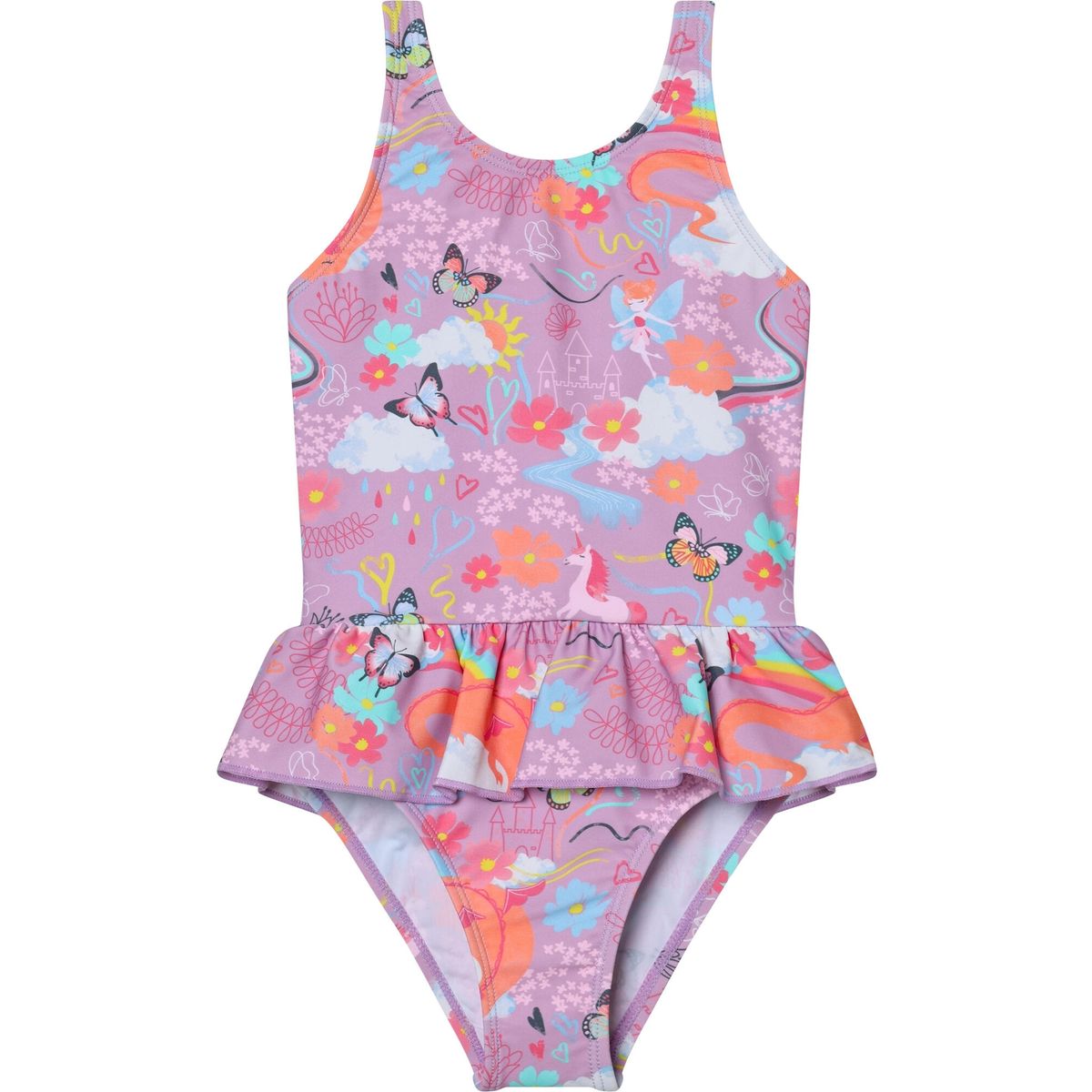 Color Kids Swimsuit W. Skirt AOP 720336 lavender mist (6071) 116 720336-6071-116
