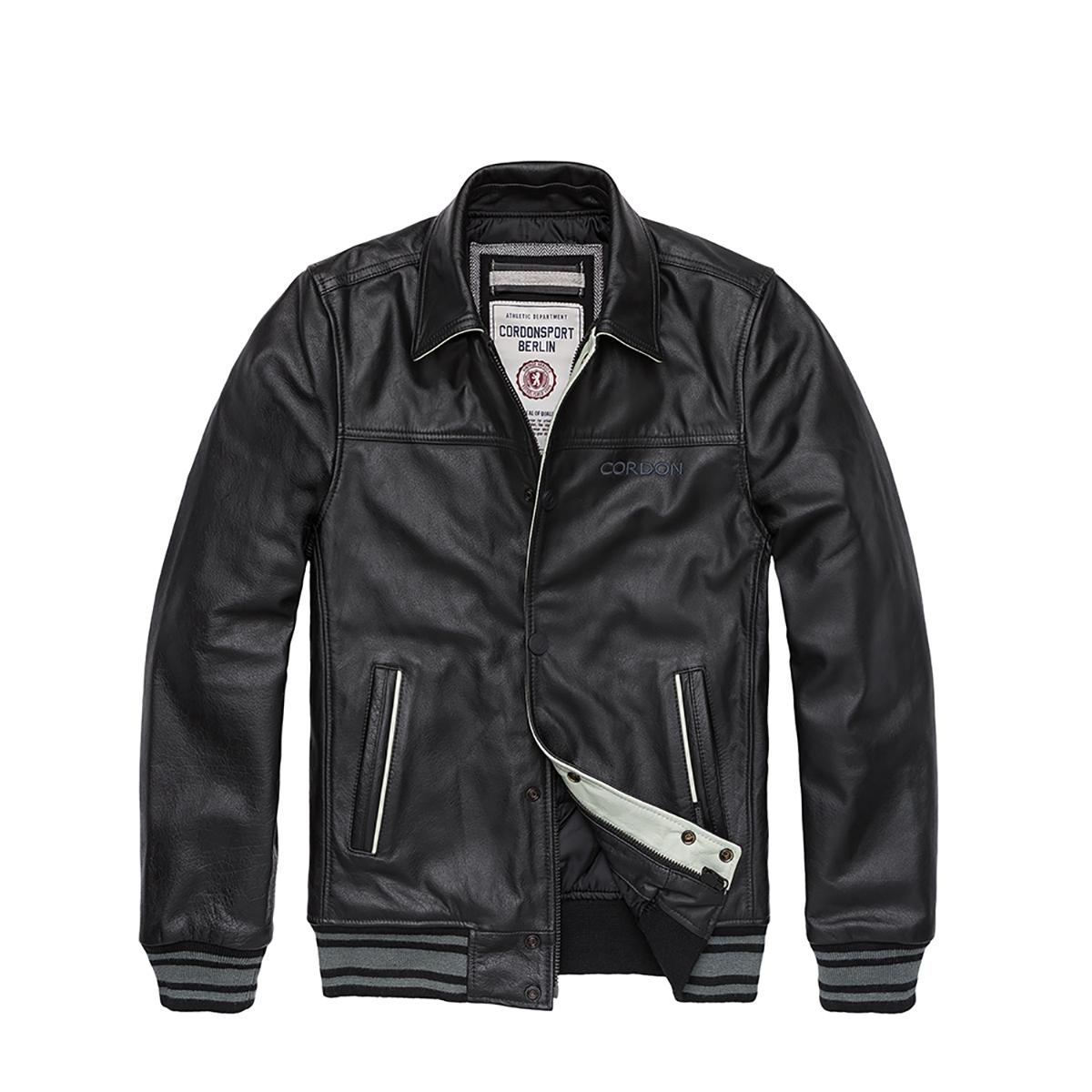 Cordon Sport Herren Lederjacke Havard black L