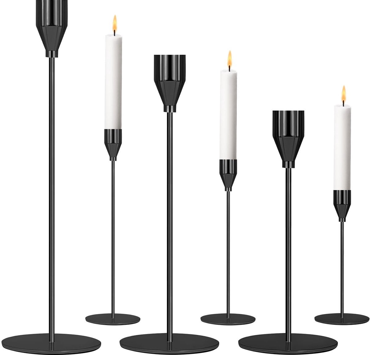 Dailygoods Decoratieve Kandelaar voor Bruiloften - Zwart Kaarsenstandaard