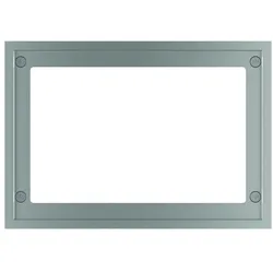 TECE WC-Abdeckrahmen Metall Chrom glänzend, für WC-Einbaurahmen, Schalter + Taster, Silber