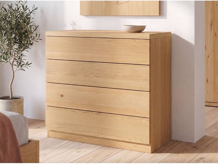 Kommode Eiche Hell „Timon“ 100 cm Massivholz Eiche Hell