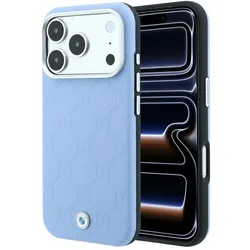 BMW Etui Sign Deboss Quilted Metal Logo MagSafe do iPhone 18 Pro / 17 Pro niebieski (Apple iPhone 17 Pro, Apple iPhone 18 Pro), Smartphone Hülle, Blau
