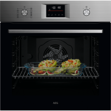 AEG NBU5P40SM Backofen 60cm Edelstahl Pyrolyse 9Heizarten 45Automatikprogramme EXPlore-Display