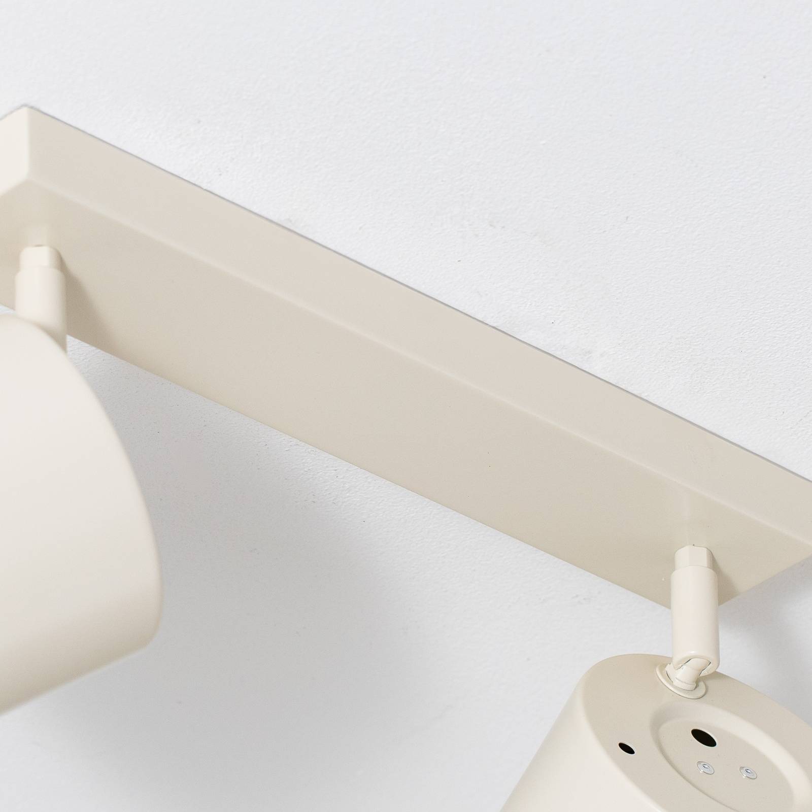 Deckenstrahler Chloe, creme, 2-flammig, verstellbar, GU10 Chloe Argon, dimmbar, creme / amber, für Wohn- / Esszimmer, Metall, Modern