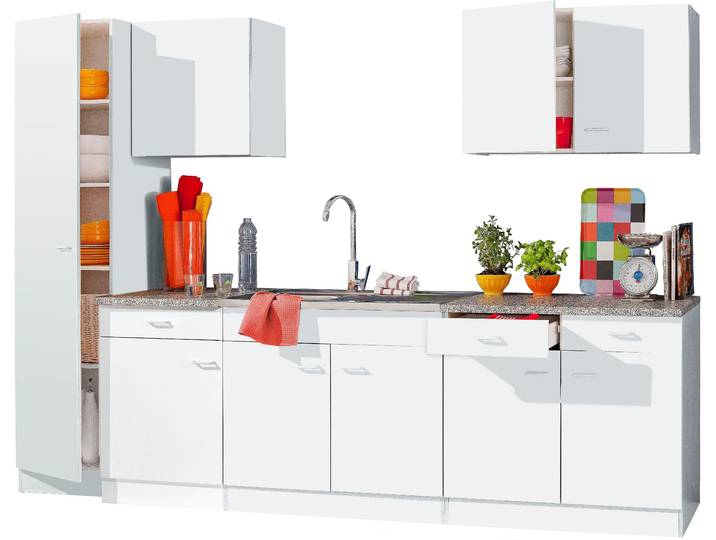Hängeschrank KOCHSTATION KS-Elster , weiss (weiß), B:60cm H:57cm T:34cm, Holzwerkstoff, Schränke, Hängeschrank, Breite 60 cm