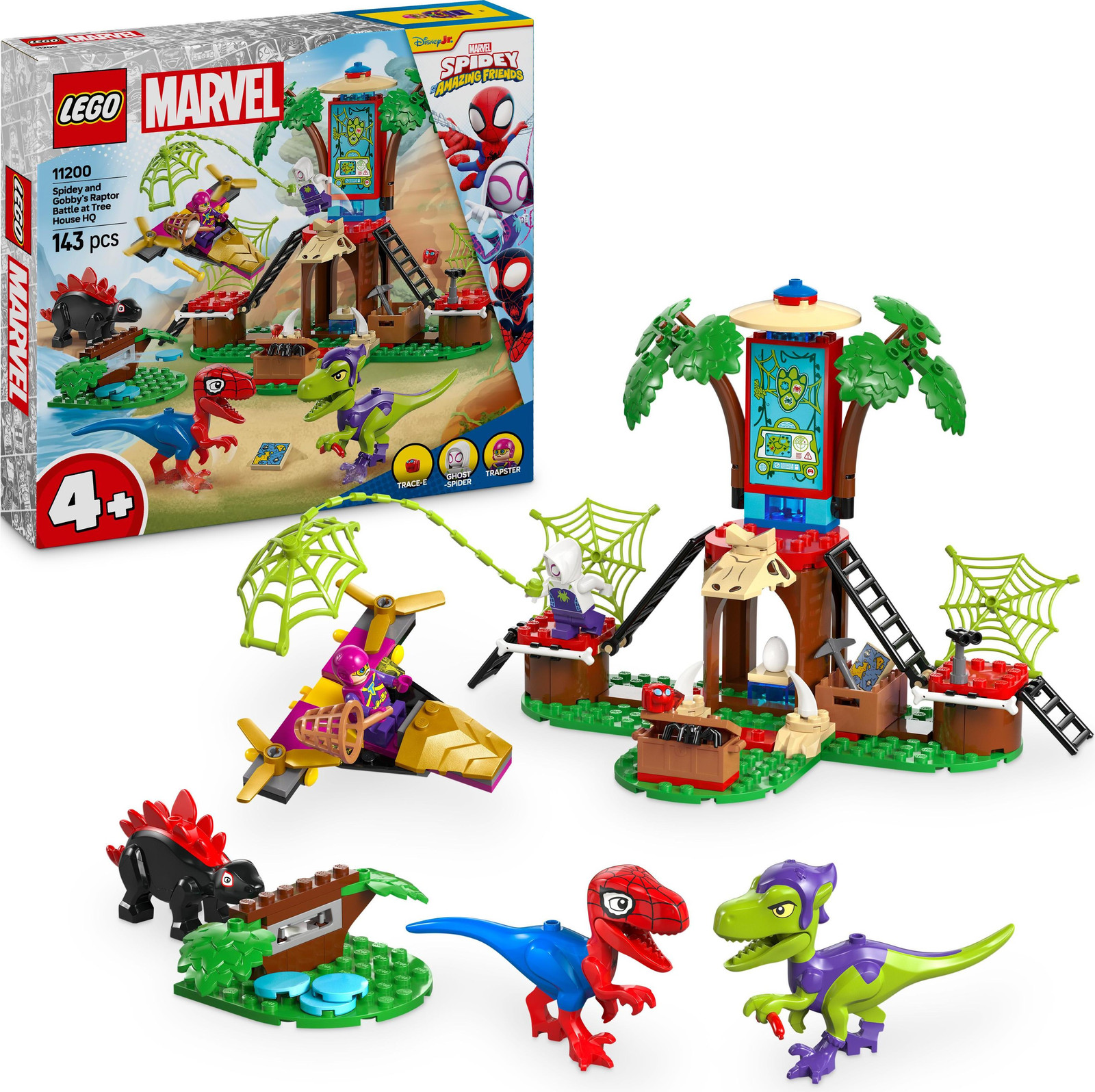 LEGO Marvel Spidey en zijn vrienden De dino-aanval in het boomhut 11200