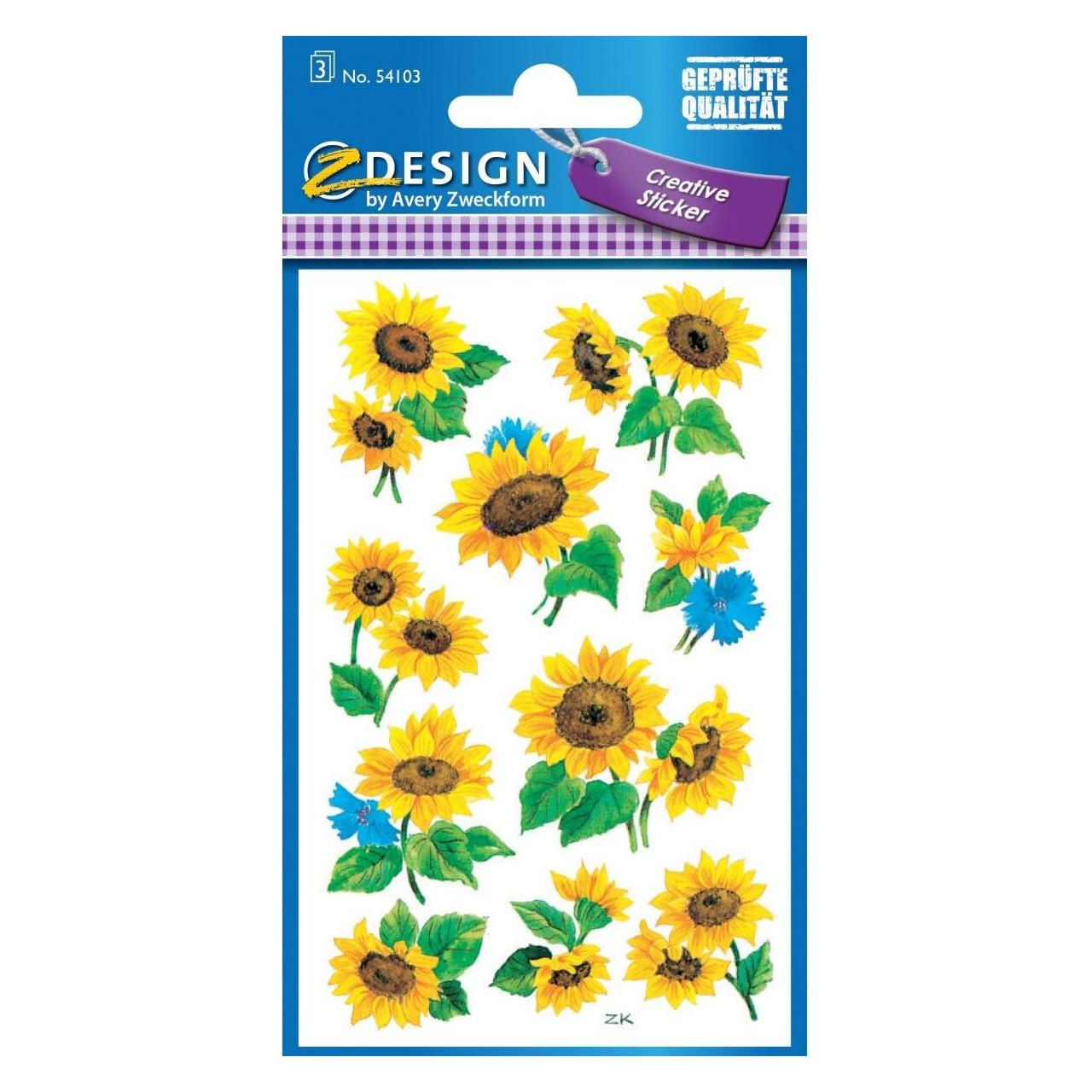 Z-Design Blumenaufkleber (30 Sticker) (54103)