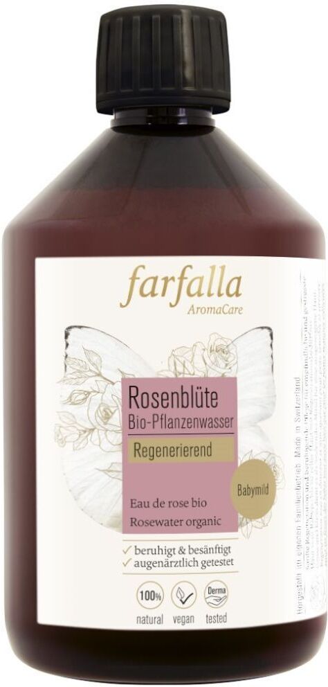 Farfalla Bio-Pflanzenwasser Rosenblüte Fl 500 ml Körperpflege