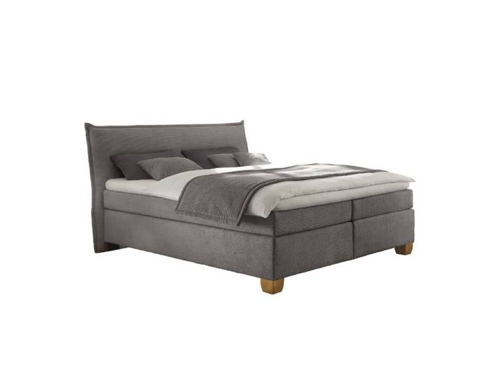 Trendstore Hadai Boxspringbett Cord - Breitcord C014 anthrazit Gelschaum - H2 H3 Modern, Zeitlos