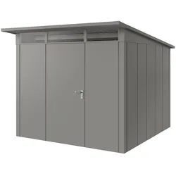 Hörmann Metall-Gerätehaus "Juno" mit Pultdach, JPD10 - Design, 262 x 262 cm (B x T),graualuminium,