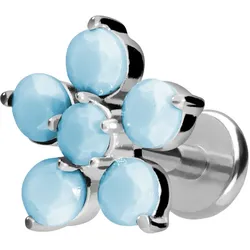 Titan Labret mit Push Fit BLUME + SYNTHETISCHE TÜRKISE