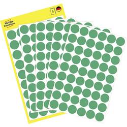 Avery-Zweckform 3143 Markierungspunkte Etiketten Ø 12 mm Grün 270 St. Permanent haftend Papier
